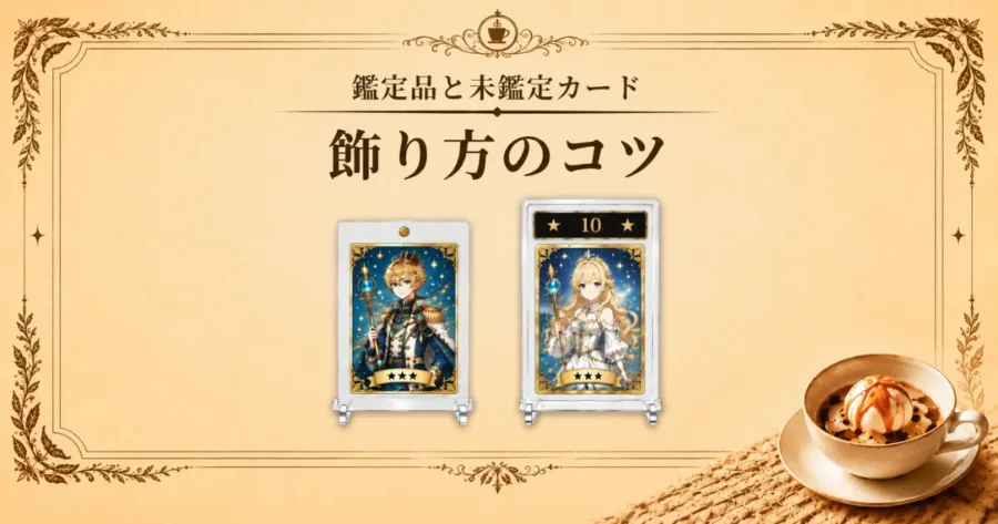 鑑定品と未鑑定カード、飾り方のコツ