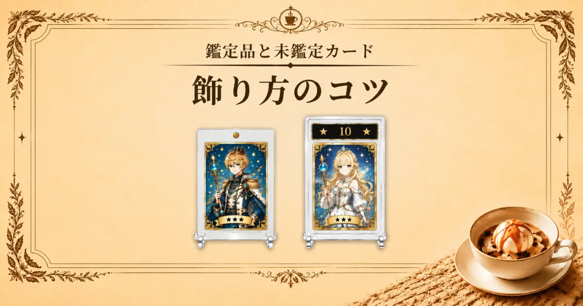 鑑定品と未鑑定カード、飾り方のコツ